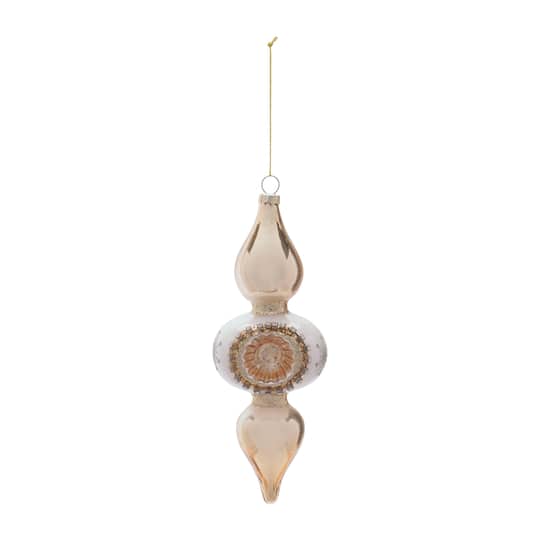 Melrose 7.75" Glass Finial Reflector Ornament Set